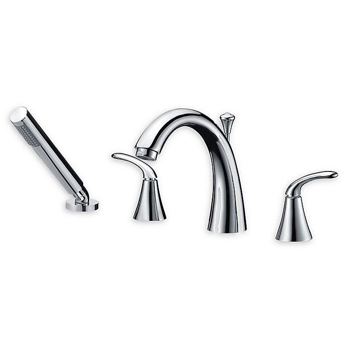 Anzzi Fawn 4 Piece Widespread Deck Mount Roman Tub Faucet Set In