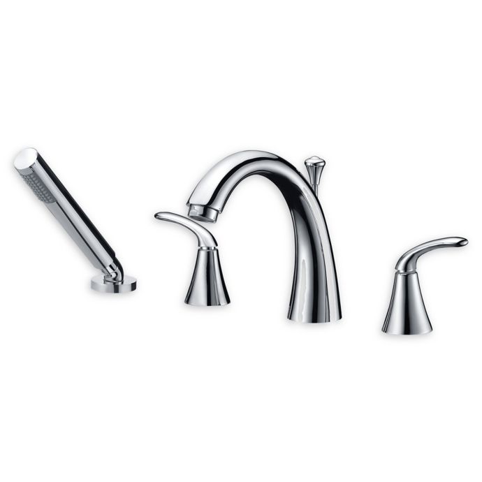 Anzzi Fawn 4 Piece Widespread Deck Mount Roman Tub Faucet Set In