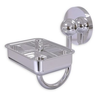 Wall Mounted Polished Chrome Stainless Steel Bathroom Shower Soap Dish Holder 