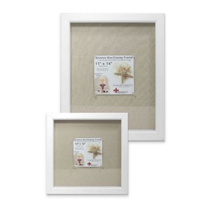 11x14" Black Shadow Box Frame with Natural Linen Backing 
