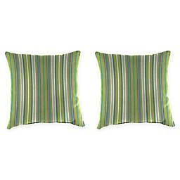 Stripe Outdoor 20-Inch Square Throw Pillows in Sunbrella® Fabric (Set of 2)