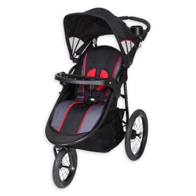 red jogging stroller