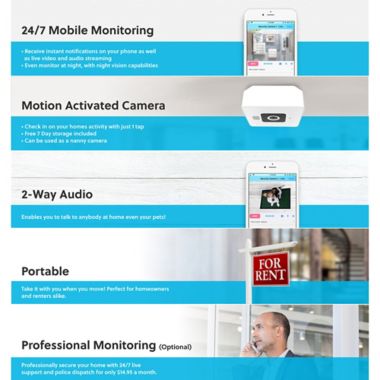 SimplySmart&reg; Home Secure Wire-Free Security Camera. View a larger version of this product image.