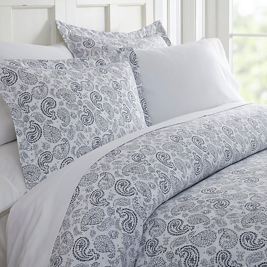 Alternate image 1 for Home Collection 3-Piece Coarse Paisley Duvet Cover Set