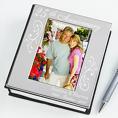 Anniversary Memories Silver Engraved Photo Album. View a larger version of this product image.