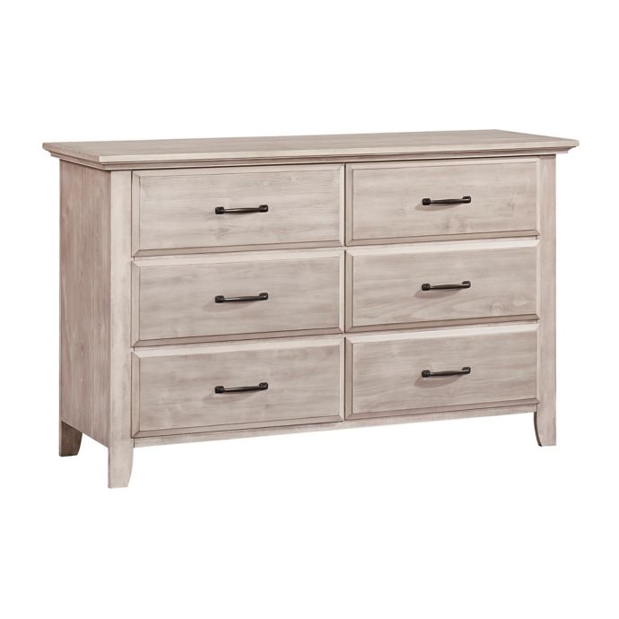Oxford Baby Stone Haven 6 Drawer Double Dresser In Dust Beige