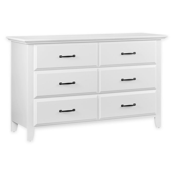 Oxford Baby Stone Haven 6 Drawer Double Dresser In White Buybuy Baby