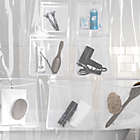 Alternate image 1 for Stuffits Vinyl Shower Curtain with Mesh Pockets in Clear