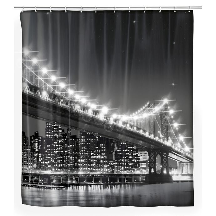 LED Brooklyn Bridge Shower Curtain | Bed Bath & Beyond