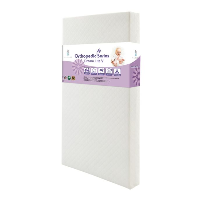 L A Baby Dream Lite V Seamless Crib Mattress With Organic Cover