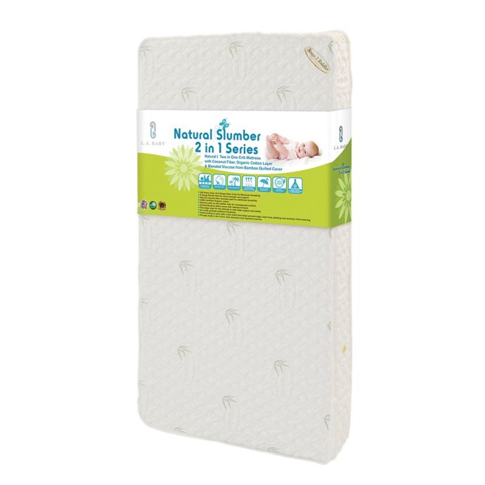 L A Baby Natural 2 In 1 Crib Mattress With Coconut Fiber