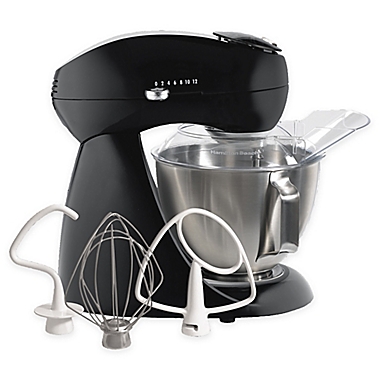 Hamilton Beach&reg; Eclectrics&reg; 4.5 qt. All-Metal Stand Mixer in Black. View a larger version of this product image.