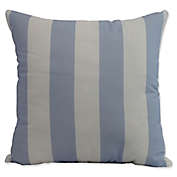 E by Design Nantucket Rugby Stripe Square Throw Pillow in Blue