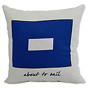 E by Design &quot;About to Sail&quot; Square Throw Pillow in Royal Blue
