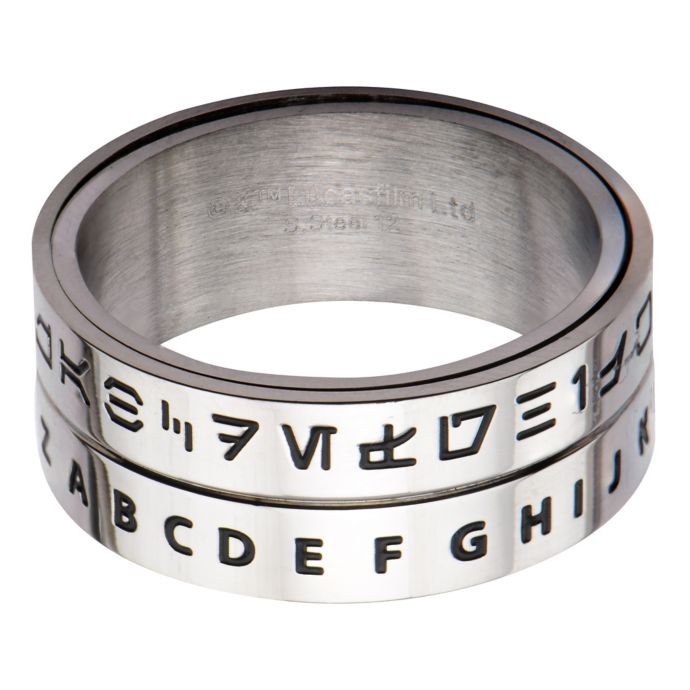 stainless steel star wars ring