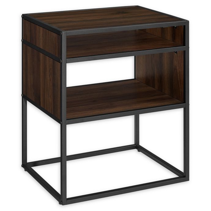 Forest Gate 20 Inch Elm Industrial Modern Wood Side Table Bed Bath Beyond