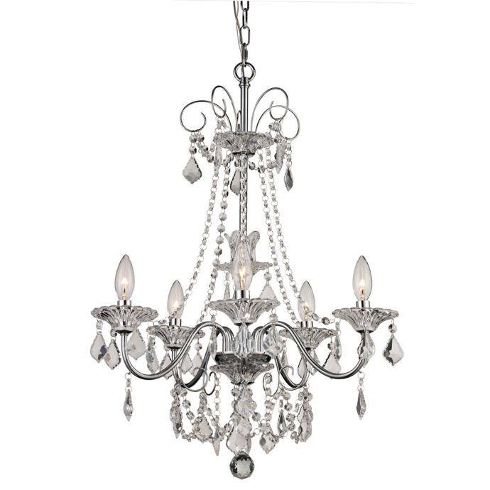 Bel Air Lighting Niagara 5 Light French Country Chandelier In Polished Chrome
