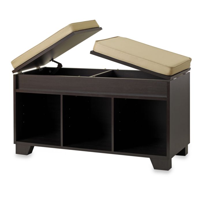 Real Simple® 3-Cube Split-Top Storage Bench in Espresso ...