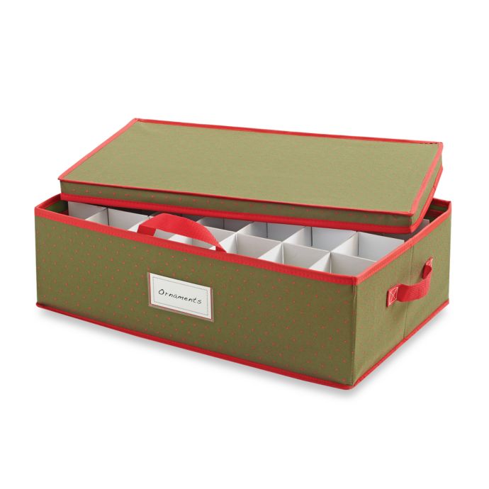  Real  Simple  Holiday 56 Count Ornament Storage  Box Bed 