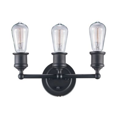 Bel Air Underwood 3-Light Industrial Vanity Bar in Oil Rubbed Bronze. View a larger version of this product image.