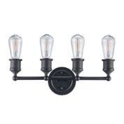 Bel Air Underwood 4-Light Industrial Vanity Bar in Oil Rubbed Bronze