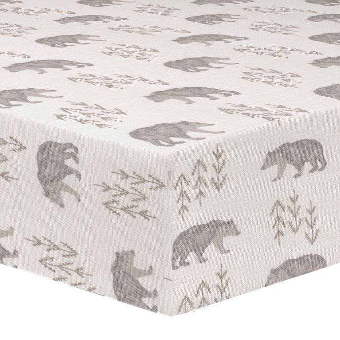 Liz And Roo Cubby Bear Fitted Crib Sheet In Grey Buybuy Baby