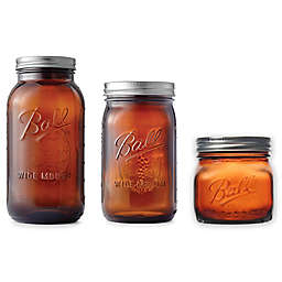 Ball® Elite Wide Mouth Glass Mason Jars in Amber