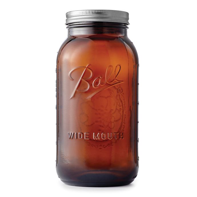 Ball Elite Wide Mouth Glass Mason Jars In Amber Bed Bath Beyond