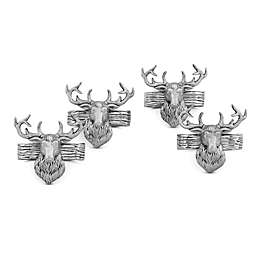 Arthur Court Elk Head Napkin Rings (Set of 4)