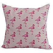 E by Design Flamingo Fanfare 16-Inch Square Pillow in Light Pink
