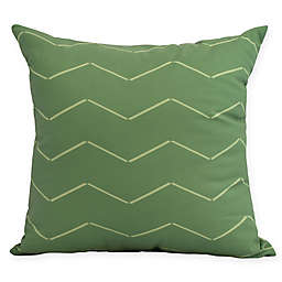 E by Design Harlequin Stripe 16-Inch Square Pillow in Green