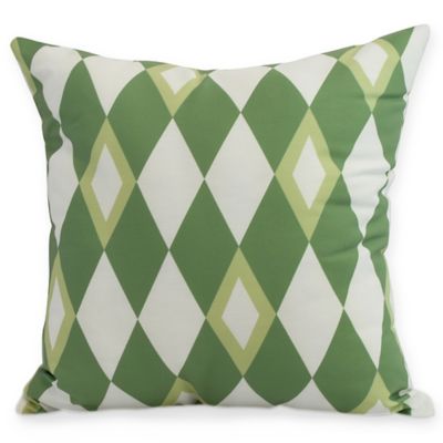 16 by 16 E by design Throw_Pillows Dark Green 