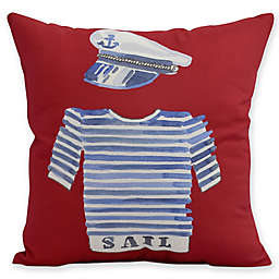 E by Design Captain Shirt Square Throw Pillow