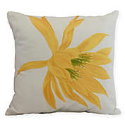 E by Design Hojaver Floral Square Throw Pillow in Yellow