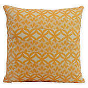 E by Design Greeko Simple Square Throw Pillow in Yellow