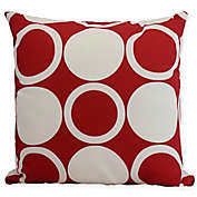 E by Design Mod Circles Square Throw Pillow in Red