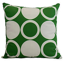 E by Design Mod Circles Square Throw Pillow in Green