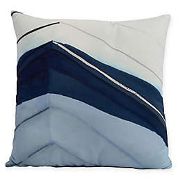 E by Design Boat Bow Left Square Throw Pillow in Blue