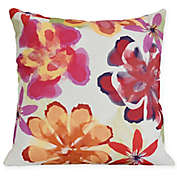 Ani Floral Square Throw Pillow in Red
