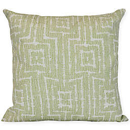 Woven Tiki Square Throw Pillow in Green