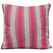 Sea Lines Stripe Square Throw Pillow in Pink