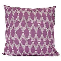 Peace Square Throw Pillow in Purple