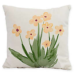 E by Design Pretty Little Flower Square Pillow