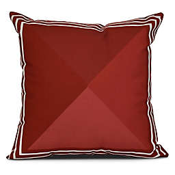 Nautical Angles Geometric Square Throw Pillow in Red