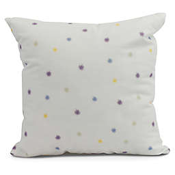 Veggie Dots Square Throw Pillow in Purple