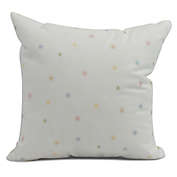 Veggie Dots Square Throw Pillow in Pale Pink