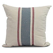 Grain Sack Stripe Square Throw Pillow