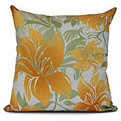 Tree Mallow Floral Square Throw Pillow