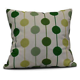Brady Beads Stripe Square Throw Pillow in Green
