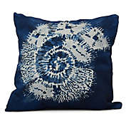 Conch Square Throw Pillow in Blue